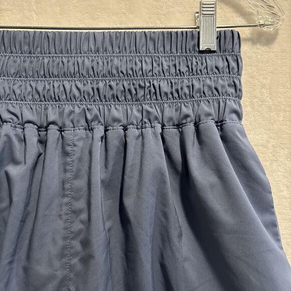 Nike One Dri-Fit Ultra High-Waisted Brief Lined Shorts Slate Blue Women's Medium - Picture 3 of 15